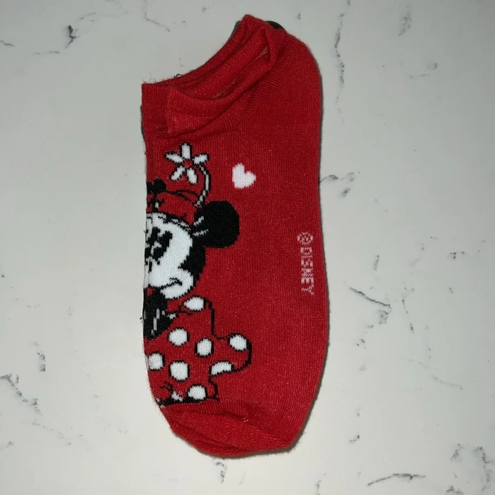 Mickey Mouse Socks Valentine's Day Women's No Show Socks, 3-Pack, Size 4-10